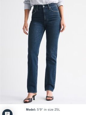 Abercrombie & Fitch The 90's Straight Leg Ultra High Rise Jean